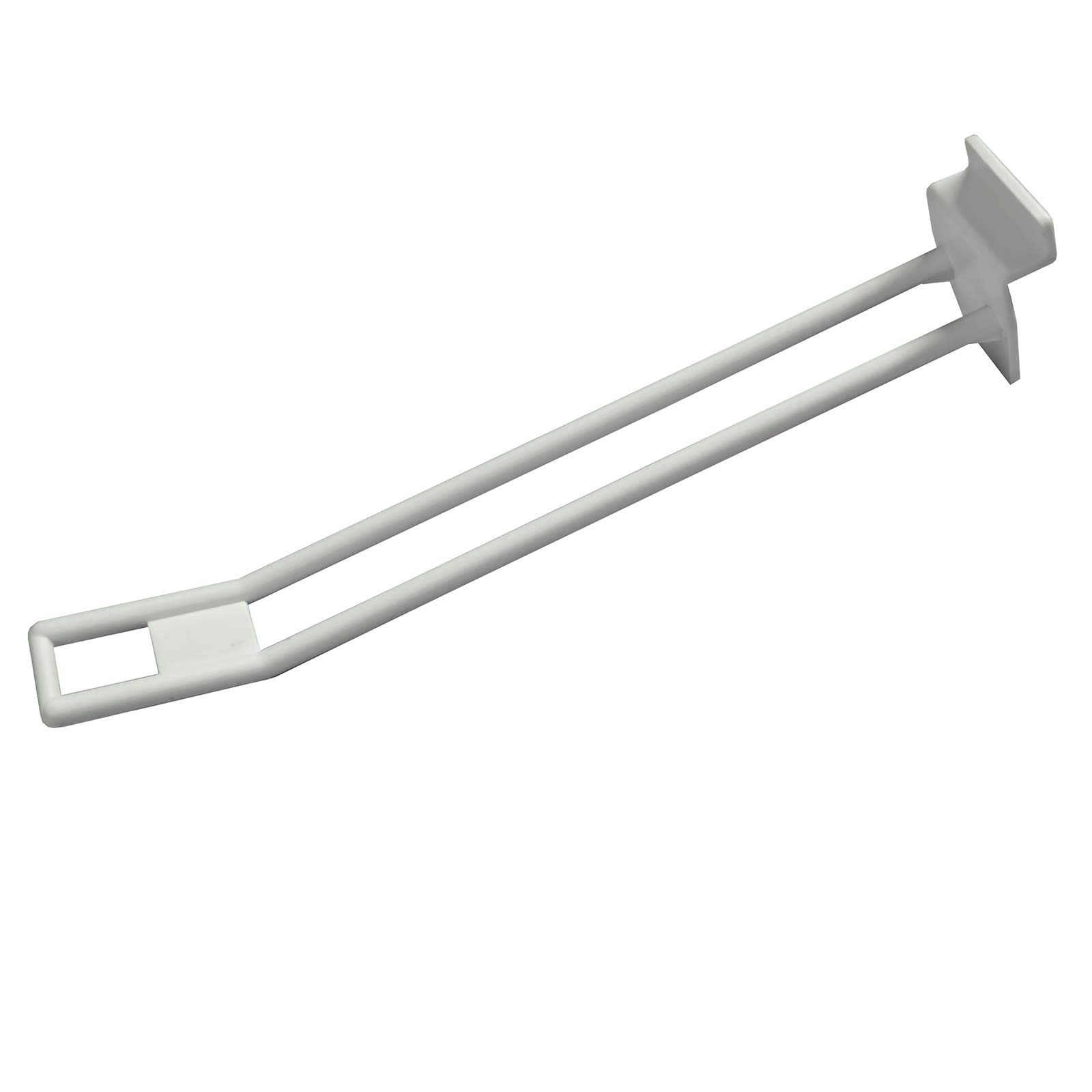 Slatwall 150mm Euro Double Prong Hooks in White for Shop Display (EURO59) (20)