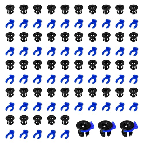100PCS Bowden Tube Coupler Set - 1.75 Bowden Tube Coupling Collet Clamp Clip Bowden Collet and Clip Set for 3D Printer A