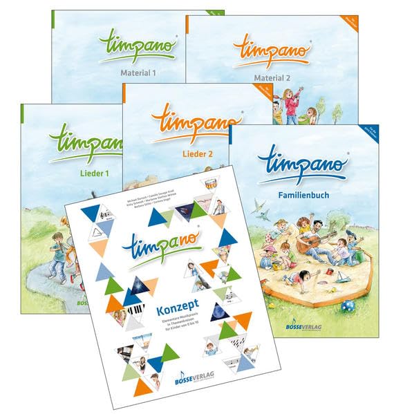 TIMPANO - Lehrer-Komplettpaket: Konzeptordner, das Familienbuch, zwei Liederhefte und die zwei Materialien. Elementare Musikpraxis in Themenkreisen für Kinder von 0 bis 10