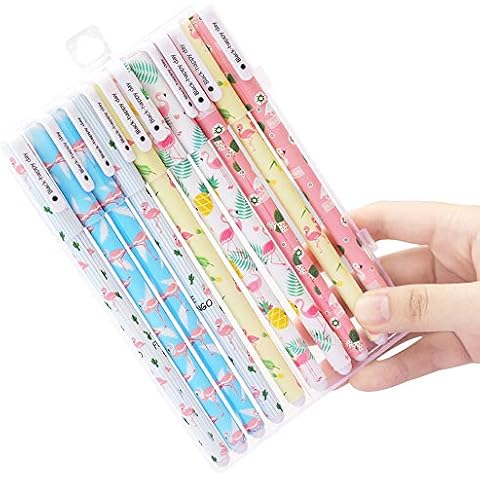 Pens, Gel Ink Rollerball Pens, Cute Pen, Animal Gel Pen 0.5mm Black Cute Cartoon Gel Ink Pen (flamingo) Cover