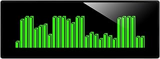 5.5" Music Spectrum Level Light, OLED Audio Bar Display Analyzer Board, 12 Spectrum/9 Level/7 Clock Modes, Vehicle Speed/G...