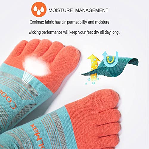 AONIJIE Men Toe Socks Lightweight Coolmax Ankle Socks Five Finger Socks High Performance Athletic Running Socks4