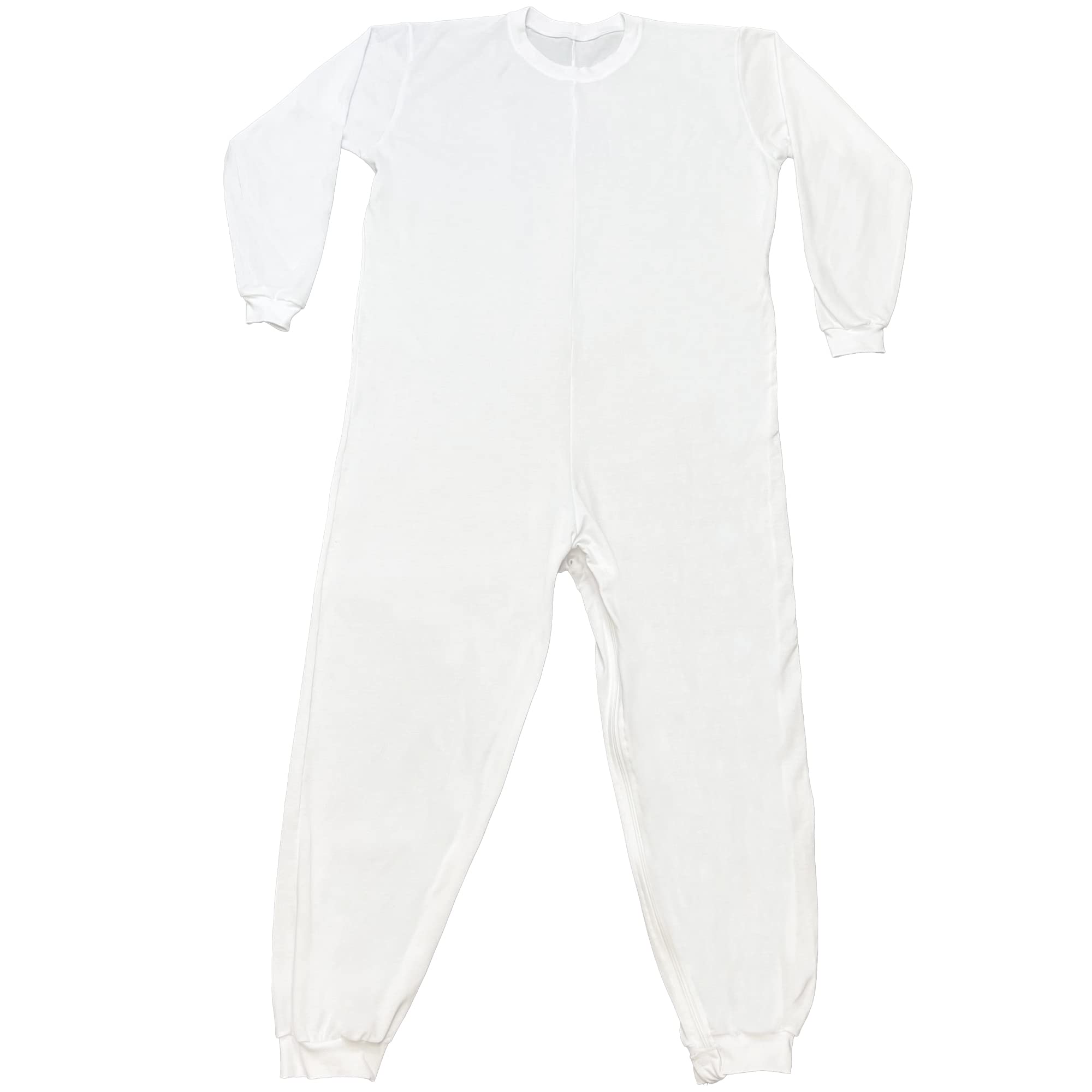 Obbocare - Pijama Antipañal De Adulto De Manga Corta/Larga. Pijama Geriátrico De Cremallera para Facilitar Cambio De Pañal. Tejido Transpirable. Talla L