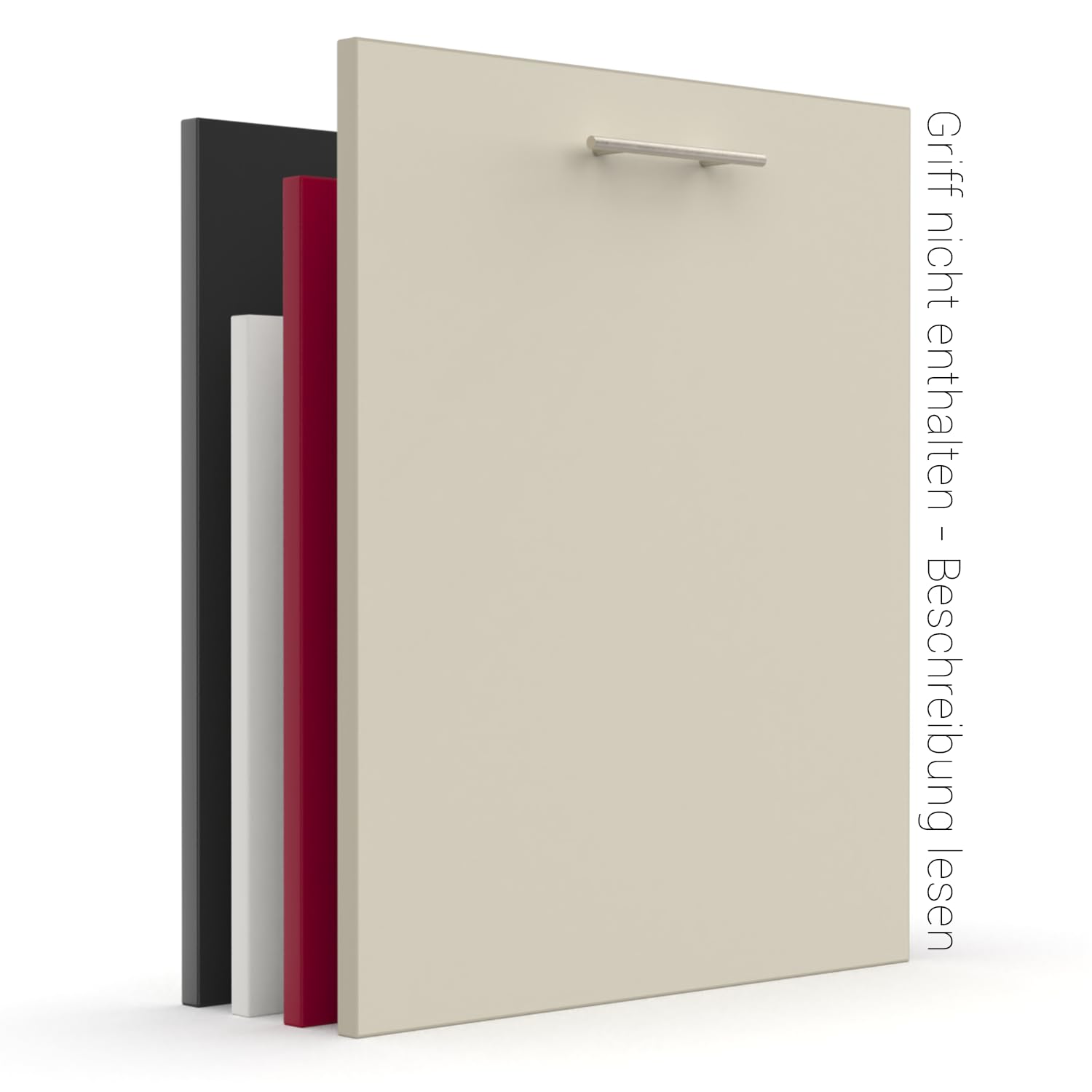 X57 Geschirrspülerfront 19mm voll-, teilintegriert und nach Maß (Kaschmirgrau, 594x565mm)