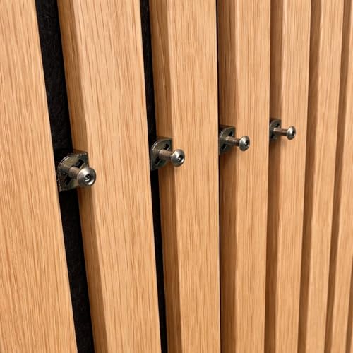 Metall Schraubhaken für Akustikpaneele Schwarz Extra Stark Ø1217 mm 4er Pack inkl. M4 Schrauben Robuste Montageclips für Wandpaneele
