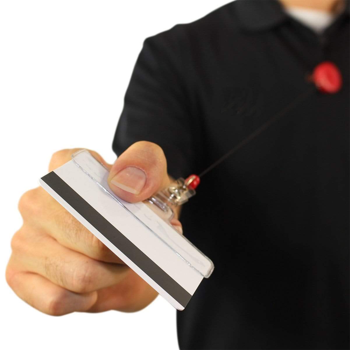 horizontal en vinyle Half Card pour badge – Feuilles Bande magnétique Exposées par Specialist ID, vendu à l'unité