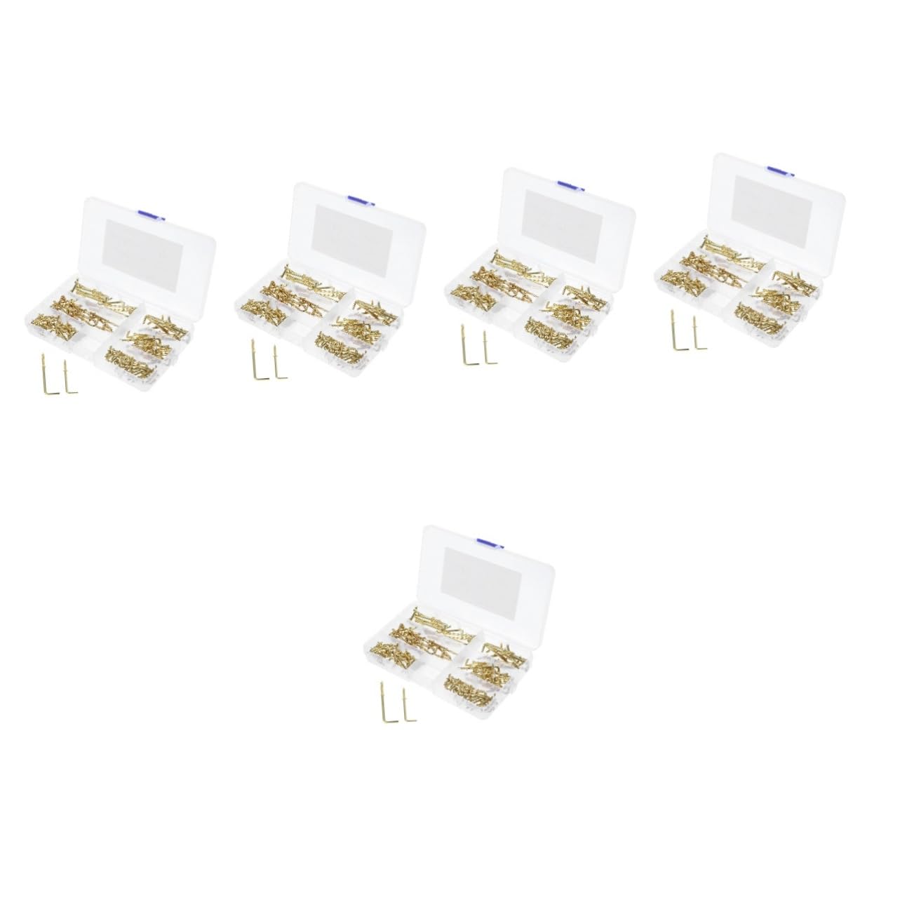 600piezas Hooks De Inoxidable Autoperforantes Para Colgar Cuadros Ganchos Ángulo Recto Para Paredes y Muebles