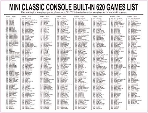 LIFTREN Plug & Play Classic Handheld Game Console,Classic Game Console Built-in 620 Game Handheld Game Console, Video Game Player Console for Family TV Video
