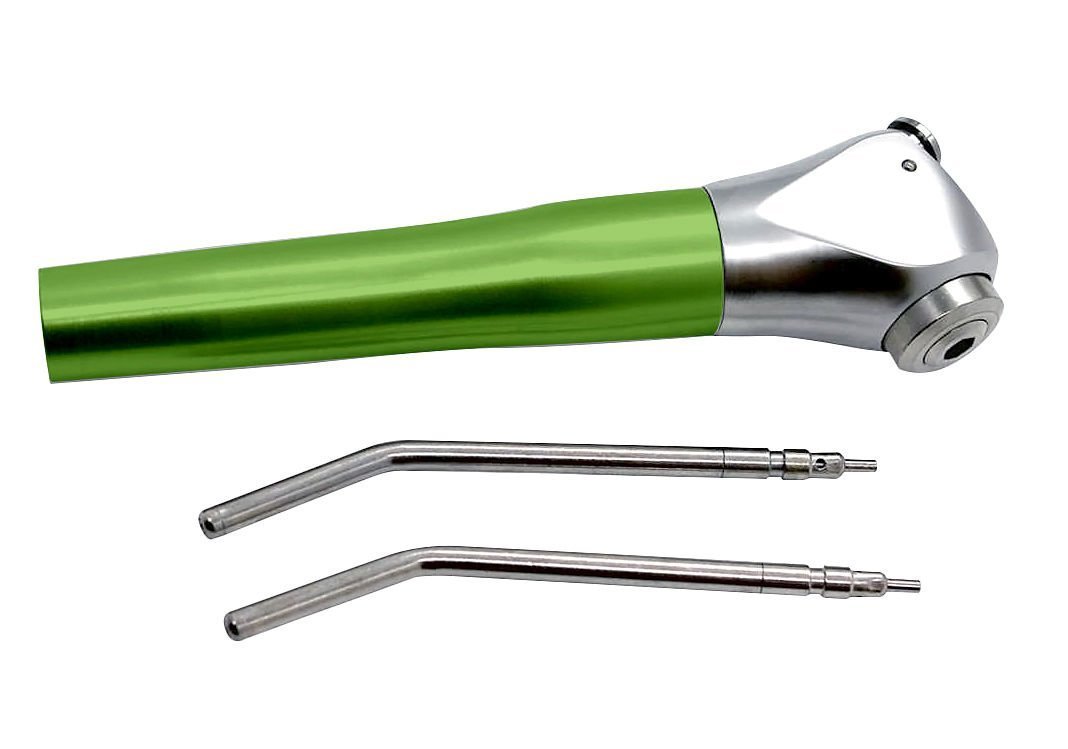 EAST Dental New supply Coloful Air Water Spray Triple Three Bend Way Syringe with Nozzles (1PCS, Green)