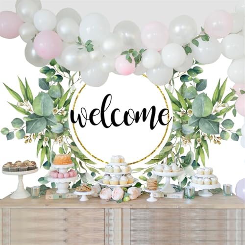 Fondo de bienvenida floral 8x6ft para decoración miniatura 3