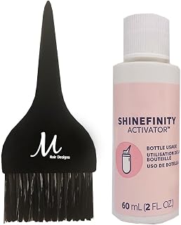 Shinefinity Activator 2% for Bottle Usage | Shinefinity Hair Color Developer 2 Fl Oz and M Hair Designs Tint Brush (Bundle)