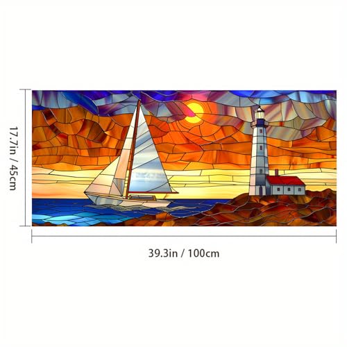 Película de ventana decorativa HOMETITUTE 39.3x17.7 pulg miniatura 3