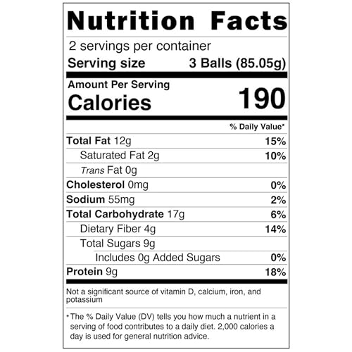 Image of Wholly Balls Protein Bites a€ inch Healthy Plant-Based Snack | High Protein, Low Sugar, Gluten-Free Energy Balls (Pack of 3, El Churrito)