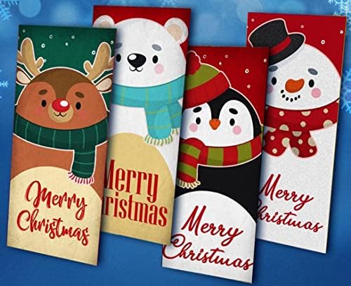 Giftinghouse 4/12/24 pcs of Christmas Money Wallets for Cash Gifts - Greeting Cards Pack envelopes - Cash Gifts for Xmas Luxury, eco-Friendly for Family, Friends. (12)