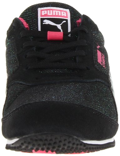 PUMA Steeple Glitter Jr Fashion Sneaker (Little Kid/Big Kid),Black/Hot Pink,6.5 M US Big Kid2