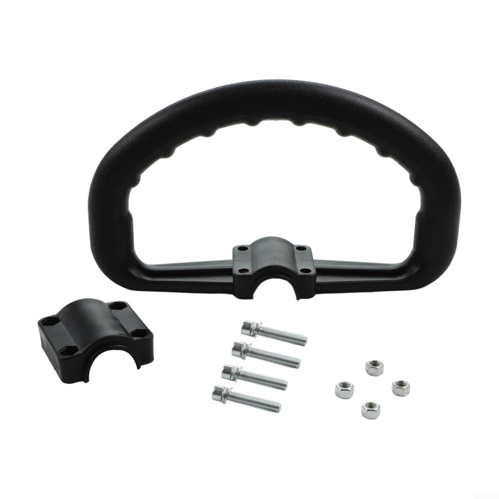 Lawn Mower Loop Handle Kit, Garden Trimmer Handle Bar with Mounting Hardware for String Trimmer Brush Cutter Eater Replacement Parts Black