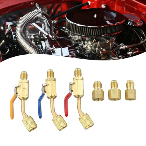 Éliminer fuites climatisation ReachMall 6 robinets coudés 45° cuivre R12 R134a CVC