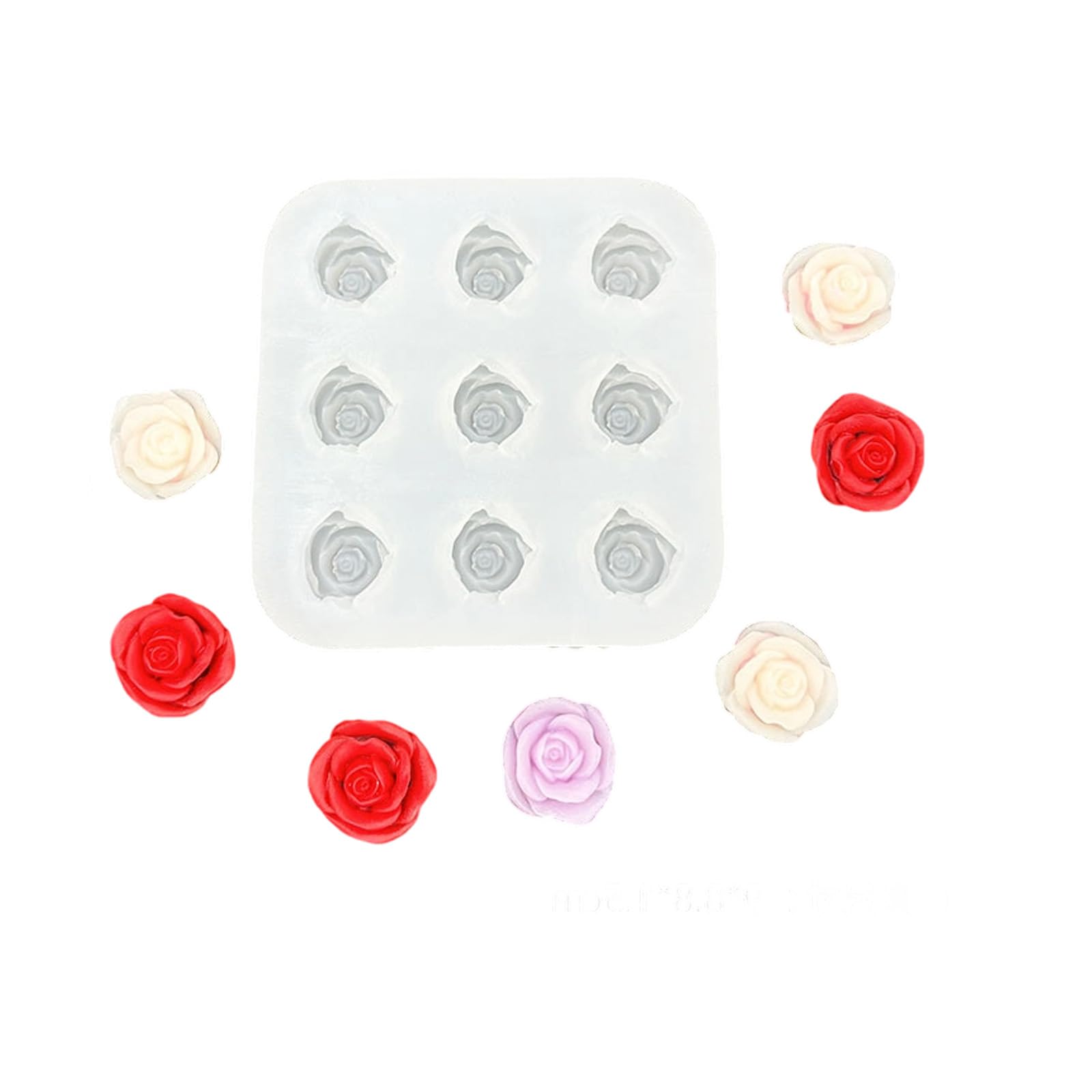 Stampo in silicone per rose per uso alimentare per sapone cioccolato, creazione candele, artigianato, strumento decorazione riutilizzabile, stampo per fiori in silicone, per la produzione