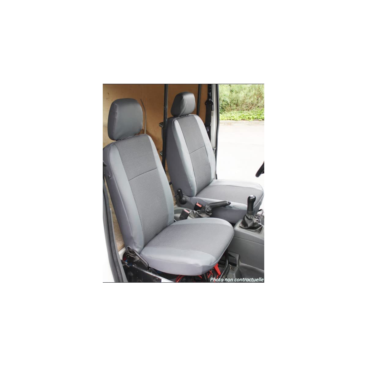 DBS 1011743 Fundas de asientos de Coche / Vehículo comercial - A Medida - Rápida instalación - Polipiel - Compatible Airbag - Isofix