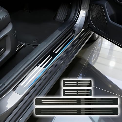 Seuil de porte Ford Ka I inoxydable contre les rayures de chaussures, pack 4 pièces
