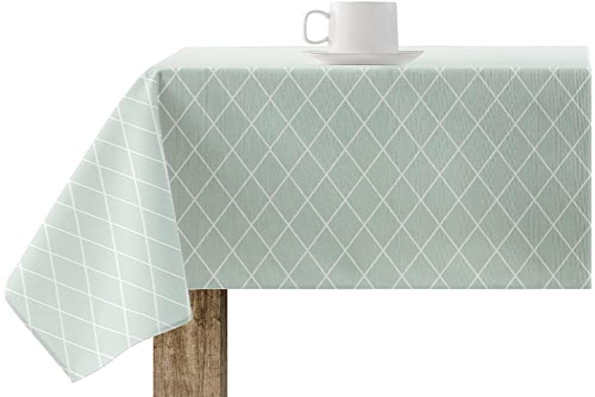 BL BELUM Mantel Antimanchas Tacto Tela Impermeable 240x140 cm Color Verde Agua Modelo: 220-55 Fabricado en España