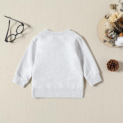 Hoodies for Boys Girls Pullover Sweatshirts Children's Kids Boys Girls Toddler Letters Love for (Grey, 2-3 Years)2