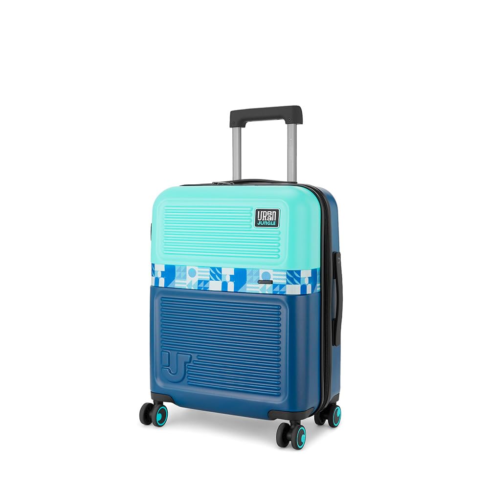 by safari, the og cabin (56cm) trolley, 42l capacity hard sided polycarbonate small suitcase with usb charging socket, tsa lock, anti theft zipper, 8 silent wheels (pool blue)
