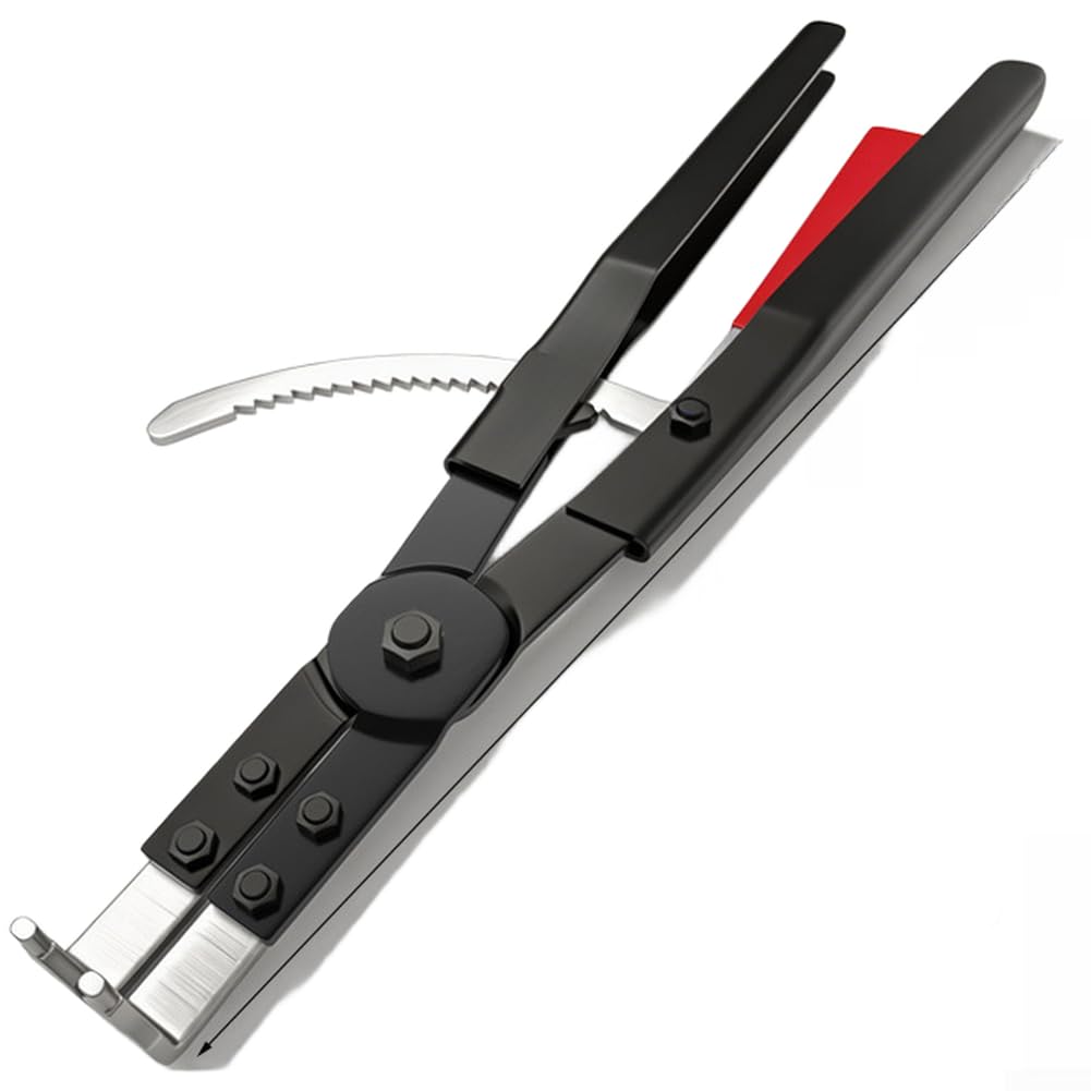 Pinze per anelli di sicurezza con punta piegata da 63 cm, progettate per un posizionamento sicuro dell'anello di fissaggio e una rimozione fluida in attrezzature minerarie e applicazioni