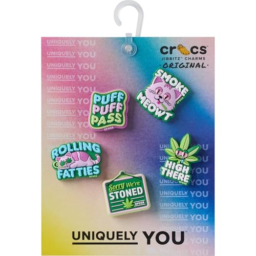 Image of Crocs Jibbitz Flowers Shoe Charm Packs, 420 Hemp Cuties, 5-Pack