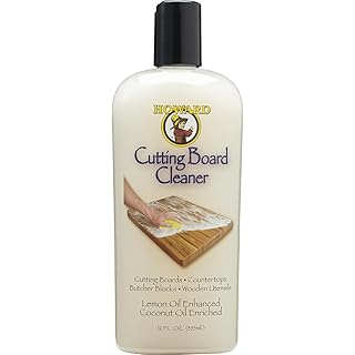 Howard Products CBC012 Wood Cutting Board Cleaner, Wood Cleaner for Wooden Cutting Boards, 12 oz