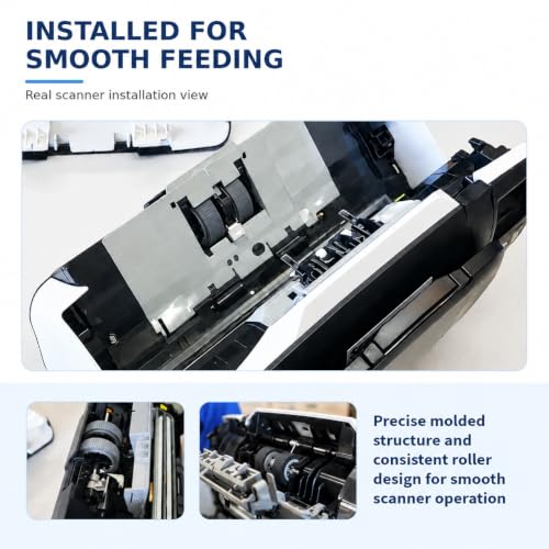Image of PA03670-0001 and PA03670-0002 Scanner Brake and Pick Roller Set Compatible with Fujitsu Fi-7160 Fi-7260 Fi-7140 Fi-7240 Fi-7180 Fi-7280 Replacement Parts
