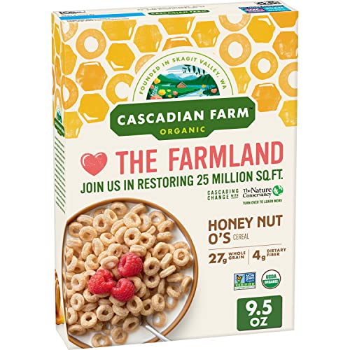Cascadian Farm Organic Honey Nut O's Cereal, 9.5 Oz #TOP27