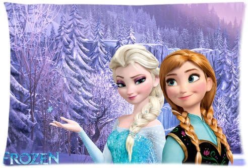 Disney Frozen Elsa Snow Queen Custom Rectangle Pillow Cases Covers Standard Size 20"x30" Two Side-01 by Soundly