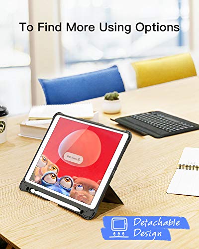 Inateck Keyboard Case for iPad 2019 10.2 Inch (7. Gen), iPad Air 2019(3. Gen), iPad Pro 10,5, with Kickstand, Detachable, KB02011