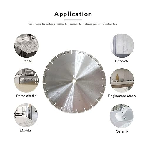 Vista 22 de LSS - Sierra de potencia para corte seco o húmedo, de uso general, cuchillas segmentadas de diamante para ladrillo de mampostería/pavimentadoras