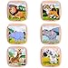 Rolimate Wooden Block Puzzle Cube Puzzle 6 in 1 Pegged Puzzle Educational Preschool Montessori Jigsaw Puzzle- Lion Zebra Elephant Rhinoceros Tiger Giraffe, Gifts for 3 4 5+ Years Boy Girl Toddler Kids