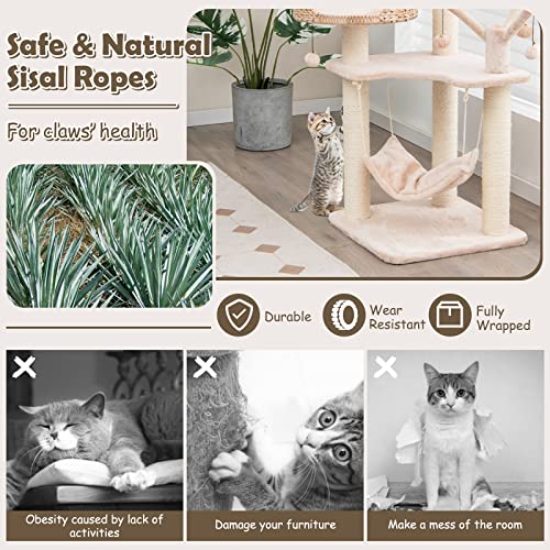 Centro de actividades para gatos de madera de 48 pulgadas miniatura 5