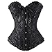 Produktbild UNHU Korsett Damen Spitze Corsage Bustier Vollbrust Bluse Klassische Corset Shapewear Full Body Shaper Bodysuit Yoga Strumpfhose Große Größen