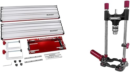 Milescraft Guía de sierra de pista y paquete de guía de taladro portátil DrillMate