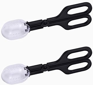 Feeding Clamp 2Pcs Reptile Poop Scoop Cleaning Clip Tool for Hamster Spider Cricket Gecko Lizard Bearded Dragon