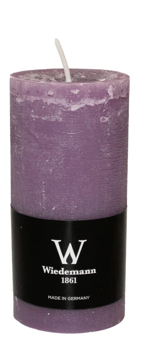 INNA-Glas Pillar Candle Aurora, Mauve, 4.7"/12 cm, Ø2.3/5,8 cm, 42h