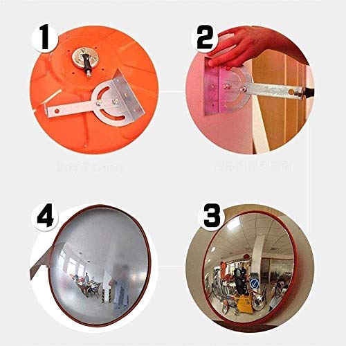 Miroir de sécurité convexe grand angle extérieur et intérieur pour trafic