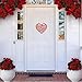 Otoolling Metal Happy Valentine's Day Wall Decor Sign Wreath Home Decor Heart Door Hanger for Front Door Red Decorative Hanging Sign Outdoor Indoor Room Window Wall Farmhouse Gifts