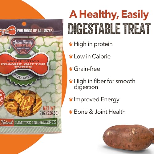 Gaines Household Farmstead Candy Potato Peanut Butter Topped Canine Bones All Pure Grain Free Canine Treats for All Ages  Breeds Nice for Coaching and Rewards Made in Usa 8 Ounce Bag  Cucciolini Doodles Gaines household farmstead candy potato peanut butter topped canine bones all pure grain free canine treats for all ages  breeds nice for coaching and rewards made in usa 8 ounce bag   cucciolini doodles