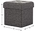 Ornavo Home Foldable Tufted Linen Storage Ottoman Square Cube Foot Rest Stool/Seat - 15