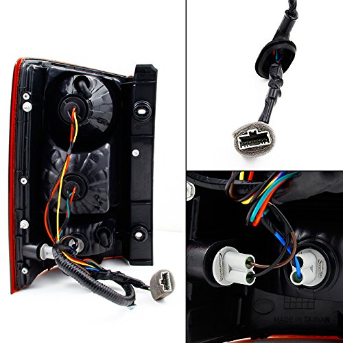 AKKON - For Honda Pilot Dark Red Rear Tail Lights Brake Tail Lamps Driver and Passenger Side Replacement Pair