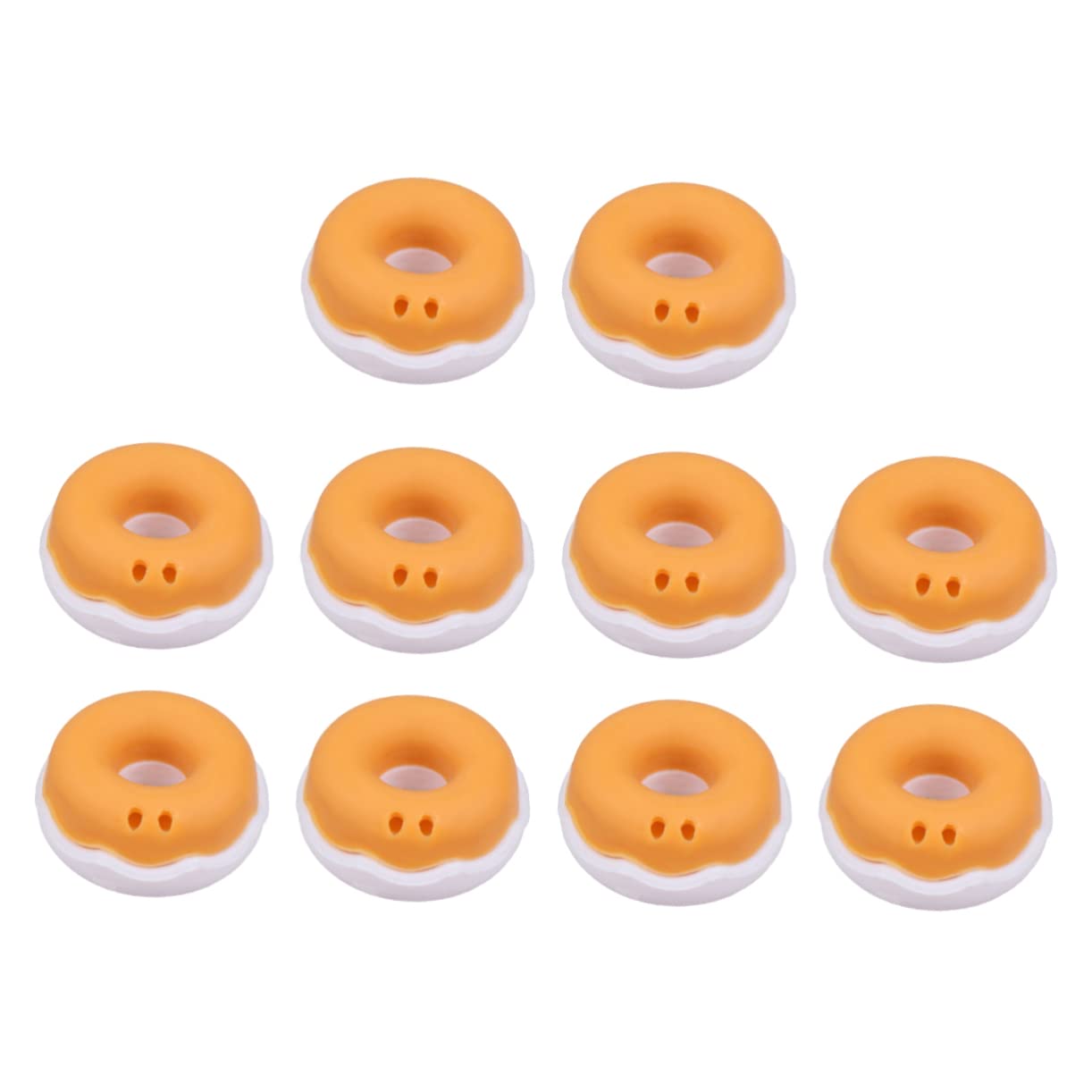 ULDIGI 10 Pack Silicone Cable Winder Headphone Organizer Cord Organizer Box for Earbuds Small Cables White Tidy Wire Storage Case