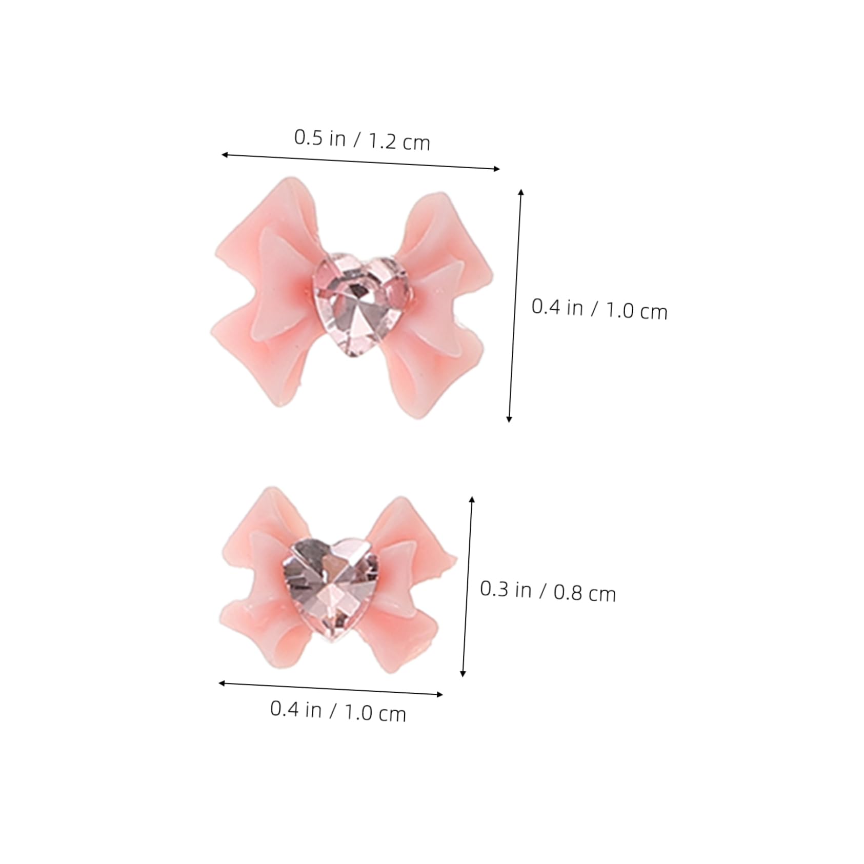 SHERCHPRY 4 Set Accessori Per Chiodi Rosa Ciondoli Per Unghie Con Strass 3d Gioielli Per Unghie Decorazione Di Nail Art Ciondolo Guidato Carino Cristallo Di 40 Pezzi*4