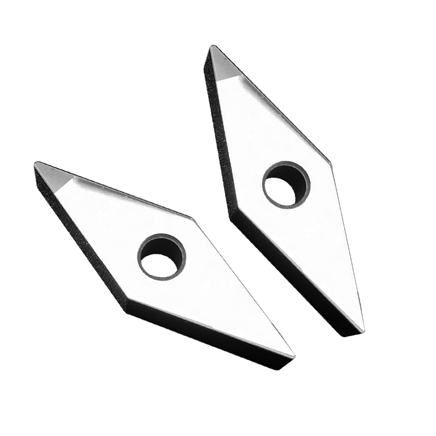 Lot de 2 plaques de coupe transversible CBN VNMG331 VNMG160404 en nitrure de bore cubique pour le traitement de l'acier trempé Plaque de coupe réversible en carbure de tungstène pour acier à