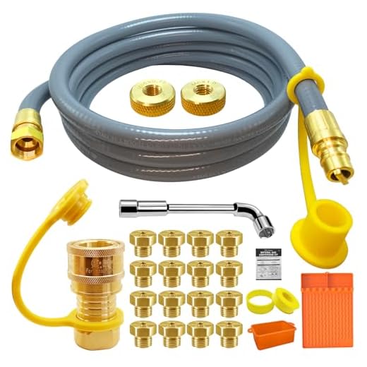 5249 Natural Gas Conversion Kit for Blackstone Grill 28" 36" Griddle, Propane to Natural Gas Conversion Kit w/10ft Natural Gas Hose, Silicone Grill Tool Mat, Grease Cup Liners, 3/8" Quick Connect Etc.
